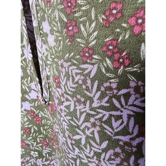 BP Floral Boho Blouse Small Cold Shoulder Bell Sleeve Cottagecore Whimsy Top - Picture 6 of 7